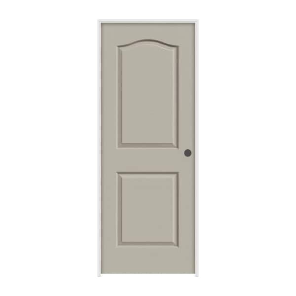 JELD-WEN 30 in. x 80 in. Princeton Desert Sand Painted Left-Hand Smooth Molded Composite Single Prehung Interior Door