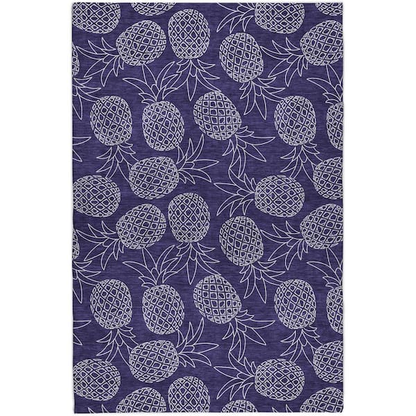 Dream Shag Premium Machine Washable Abstract ADS161 Blue 5 ft. x 7 ft. 6 in. Area Rug