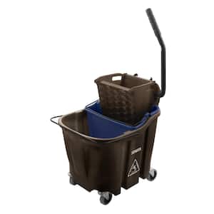 8.75 gal. Brown Polypropylene Mop Bucket Combo with Wringer and Soiled Water Insert