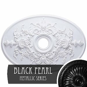 1-5/8 in. x 30-3/4 in. x 21-1/4 in. Polyurethane Alexa Ceiling Medallion, Black Pearl