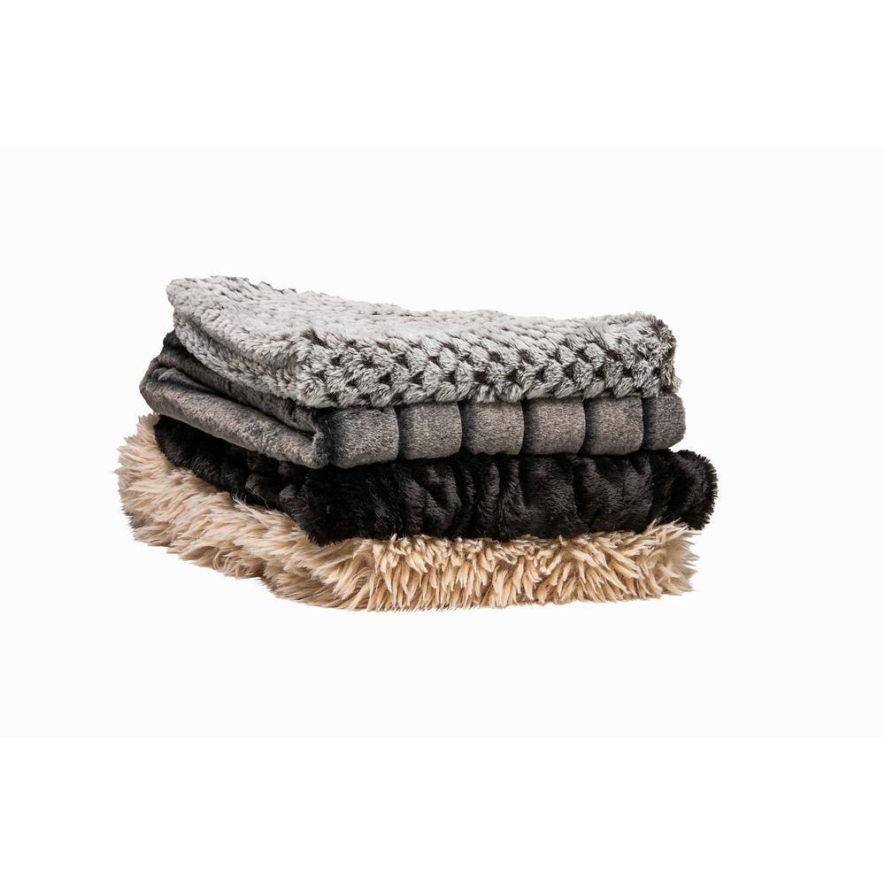 Luxe Tibetan Fleece 50" x 60" Faux Fur Throw Blanket