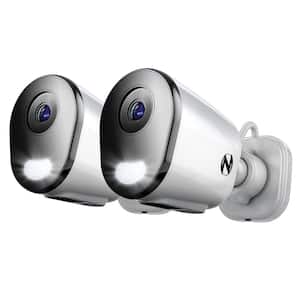 2K Plug-in Indoor/Outdoor Wireless Spotlight Security Cameras (2-Pack)