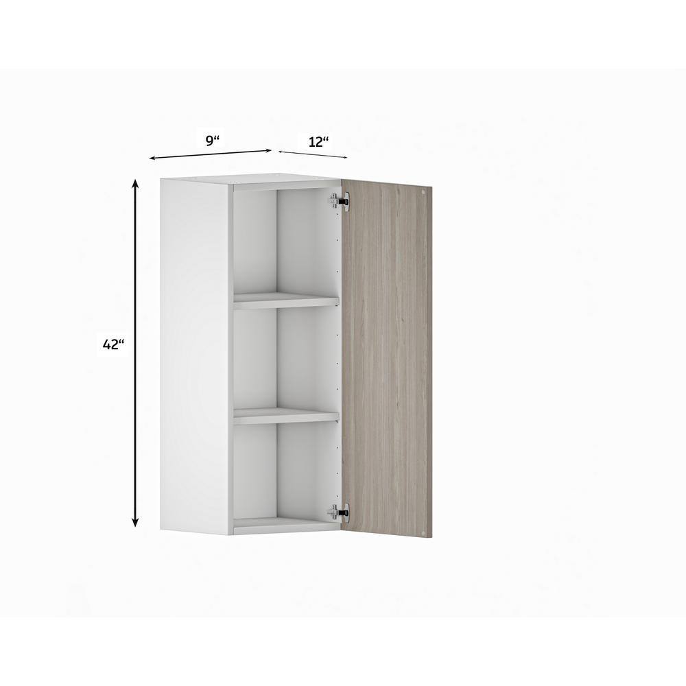 Cambridge 42" Grey Driftwood Wall Cabinet with Adjustable Shelves