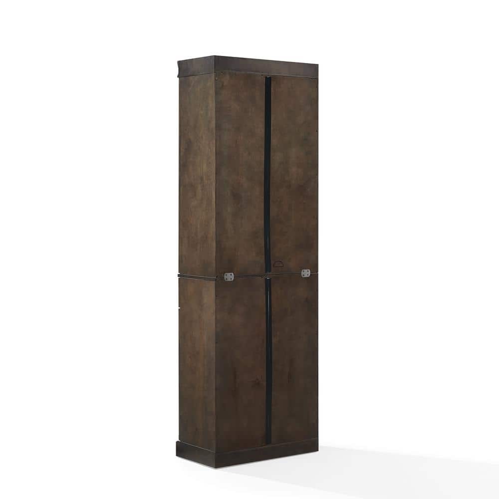 Stanton Coffee Brown Glass Door Kitchen Storage Pantry