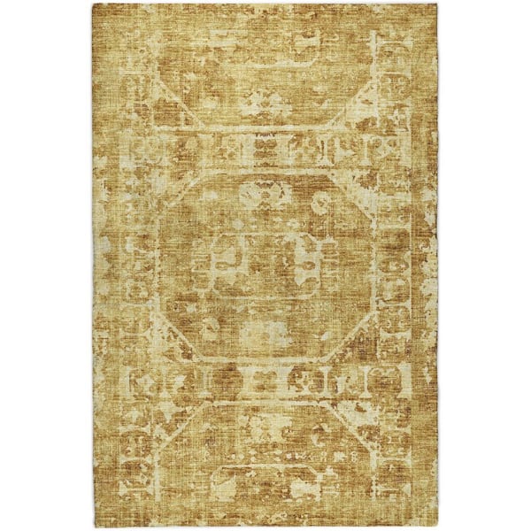 Dream Shag Premium Machine Washable Abstract ADS41 Gilded 9 ft. x 12 ft. Area Rug