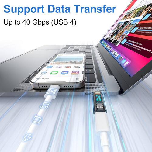 リクエスト品 240-Watt USB C Power Meter Tester with LED Display, 40 Gbps