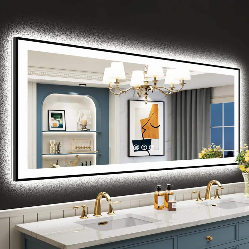 UL Certified Metal Framed Front Light & Backlit Memory LED Light Bathroom Vanity Mirror price history on PriceWatchPro