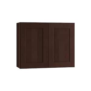 Franklin Manganite Stained Plywood Shaker Assembled Wall Kitchen Cabinet Soft Close 27 in. W 12 D in. 24 in. H