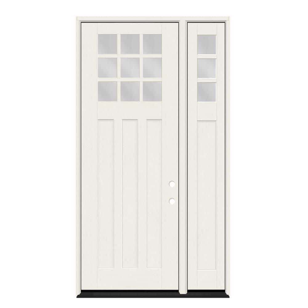 Regency 51 in. x 96 in. 1/4 9L-SDL Clear Glass LHIS Primed Fiberglass Prehung Front Door with 12 in. - 1/4Top SL 6-9/16 price history on PriceWatchPro