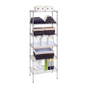 Chrome 6-Tier Metal Wire Shelving Unit (24 in. W x 60 in. H x 14 in. D)