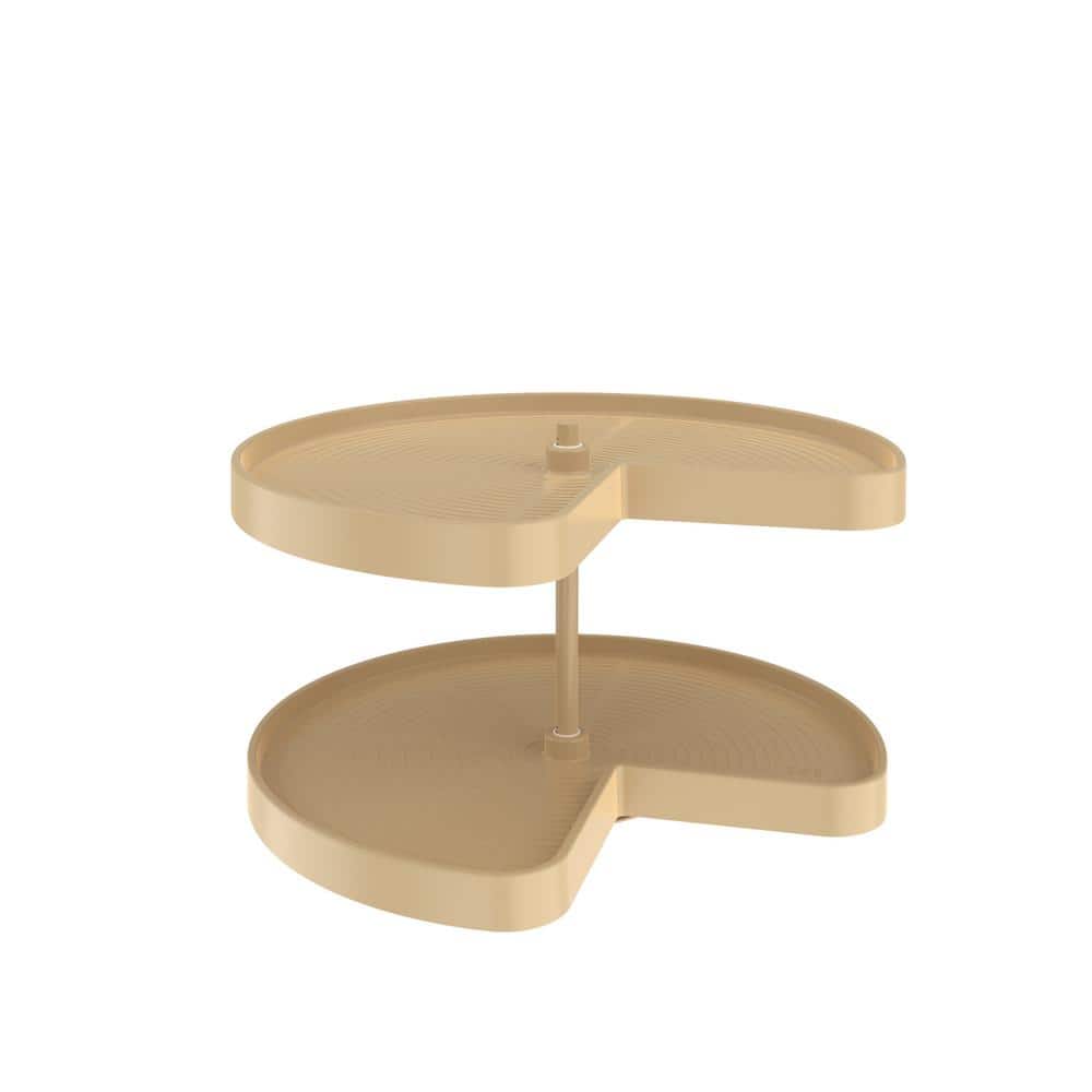 28 in. Almond Polymer Kidney Lazy Susans 2-Shelf price history on PriceWatchPro