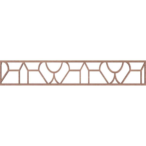 Ekena Millwork Whitechapel Fretwork 0.375 in. D x 46.625 in. W x 8 in. L Walnut Wood Panel Moulding