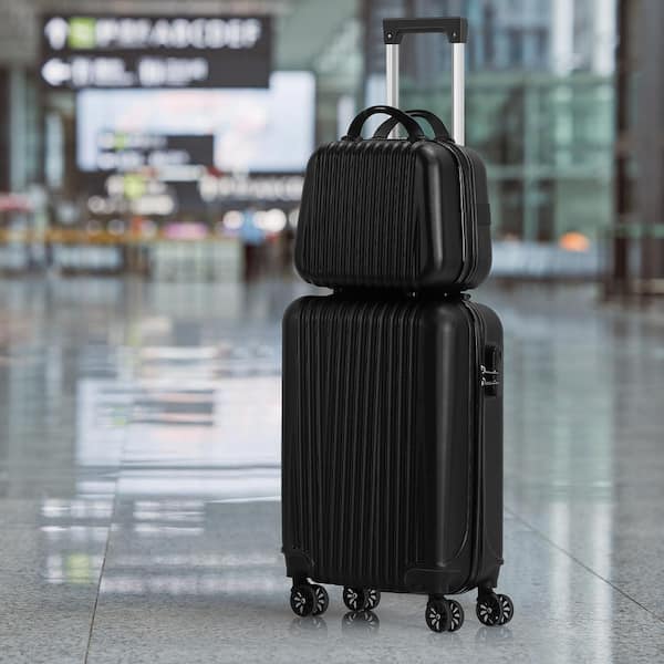 HIKOLAYAE 2-Piece Suitcase Carry On Luggage with Spinner Wheels