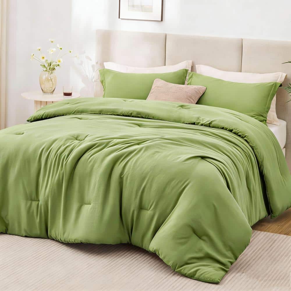3-Piece Polyester Fiber Comforter Set Twin Size-Green price history on PriceWatchPro