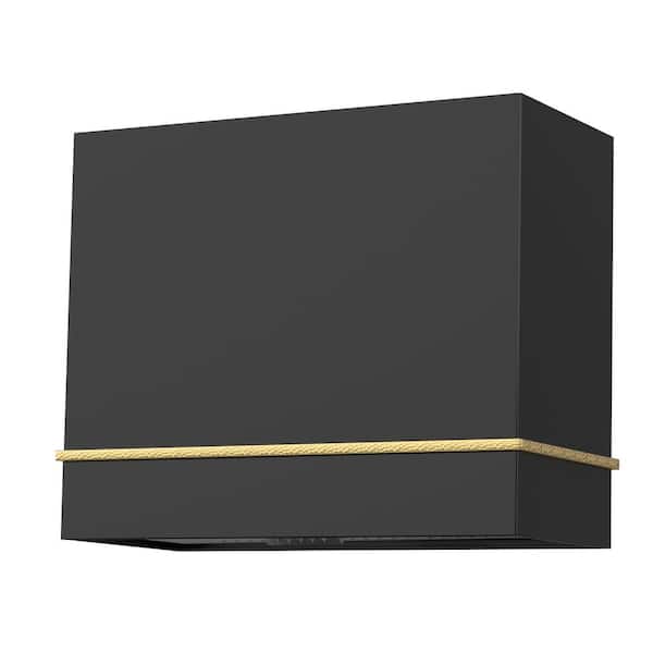 Akicon 36 in. Stainless Steel Range Hood with Powerful Vent Motor, 600 CFM, 3-Speed, Wall Mount, in Black with Gold