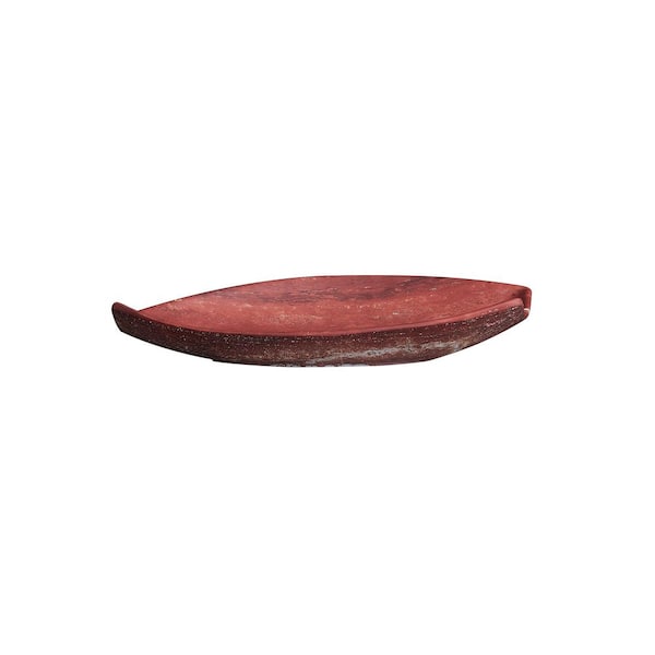29 in. x 15 in. Artificial Stone Bathroom Vessel Sink Zen Basin in Red Stone Veining