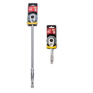 3/8 in. Drive Stubby and Long Ratchet Set (2-Piece)