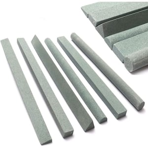 Green Silicon Carbide Whetstone Wood Carving Knife Sharpener Stone Set for Bladed Tools 6 Pieces (Set)