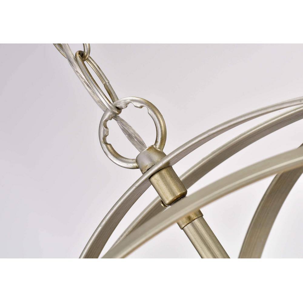 Benita Light Gold and Bronze Orb 4-Light Chandelier