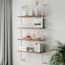 Nathan James Theo 85 in. Matte White Reclaimed Wood 6-Shelf Tall Ladder ...