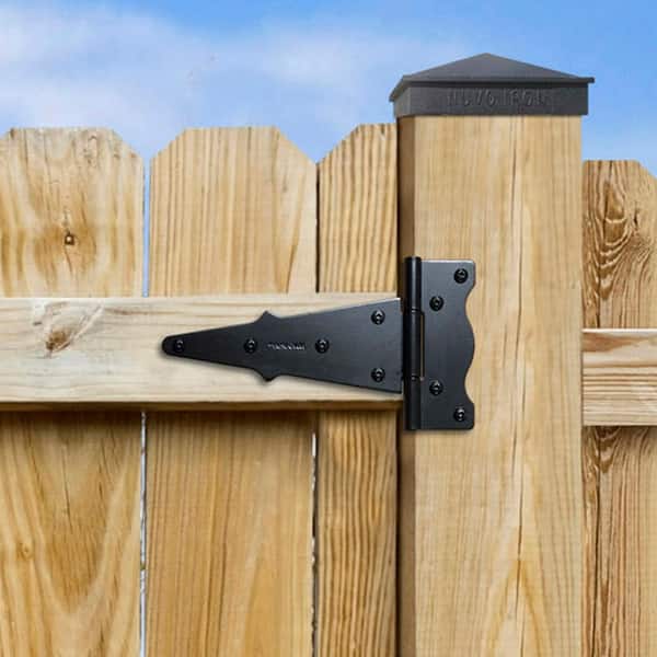 13 in. W x 10 in. H Black Heavy-Gauge Galvanized Steel Tee Hinge (24-Sets)