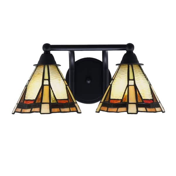 Unbranded Madison 8 in. 2-Light Matte Black Vanity Light