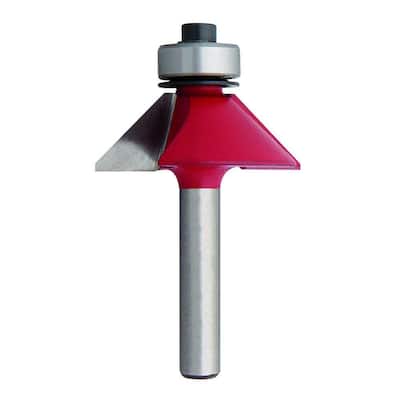 3/8 5/16 1/4 Eyech 1/2-Inch Shank Rabbeting Router Bit with 6 Bearings Set for Multiple Cutting Depths 1/8 7/16 1/2 