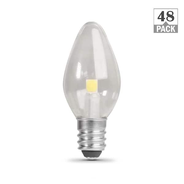 Feit Electric 1W Equivalent Clear Replacement C7 LED Night Light Bulb (2-Pack)