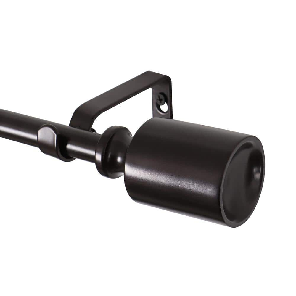 Utopia Alley 28 In 48 In Adjustable Single Curtain Rod With   Utopia Alley Single Curtain Rods D72rb 64 1000 