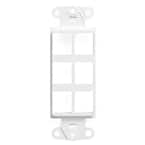 Decora White 1-Gang Audio/Video Wall Plate