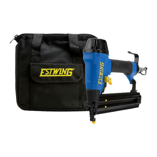 Estwing Pneumatic Corded 18-Gauge 2 in. Brad Nailer with Metal Belt Hook, 1/4 in. NPT Industrial Swivel Fitting and Bag