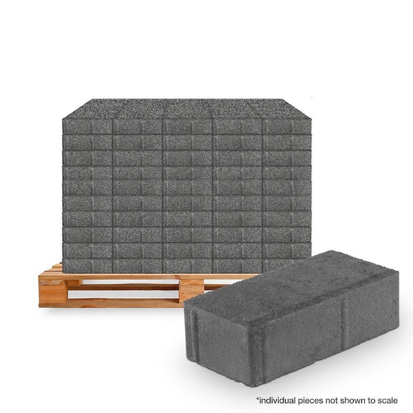 Holland 45 mm 7.87 in. L x 3.94 in. W x 1.77 in. H Charcoal Concrete Paver (672-Piece/145 sq. ft. /Pallet)