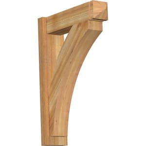 6 in. x 30 in. x 22 in. Western Red Cedar Thorton Arts and Crafts Rough Sawn Outlooker