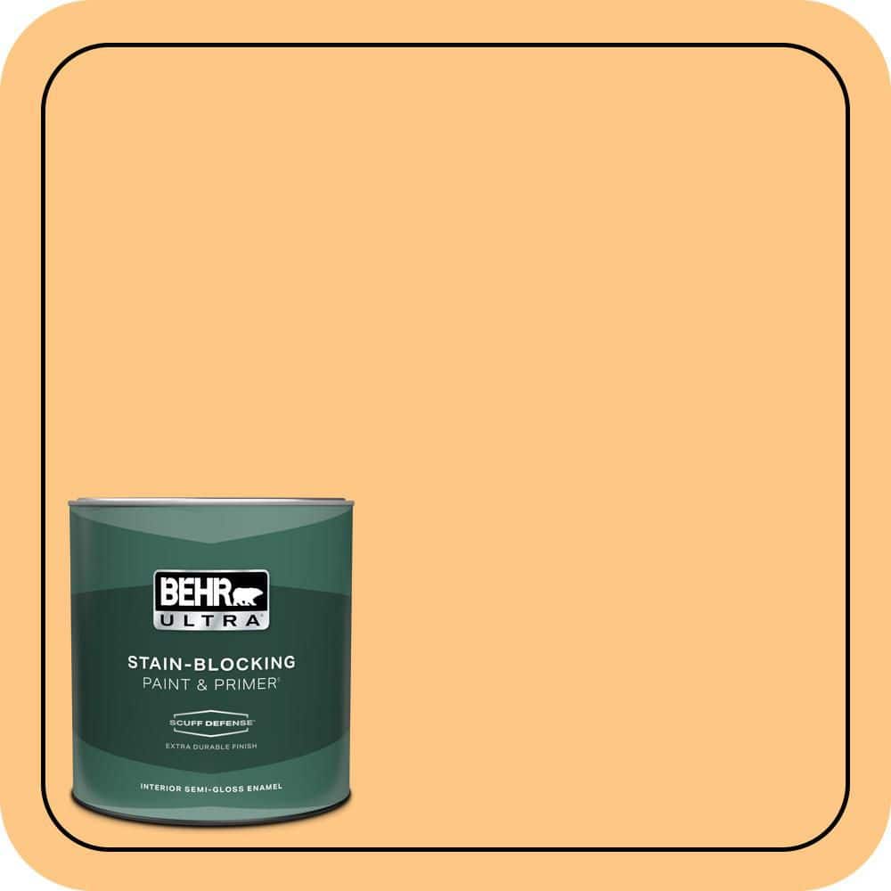 1 qt. #P240-4 Mango Tango Extra Durable Semi-Gloss Enamel Interior Paint & Primer price history on PriceWatchPro