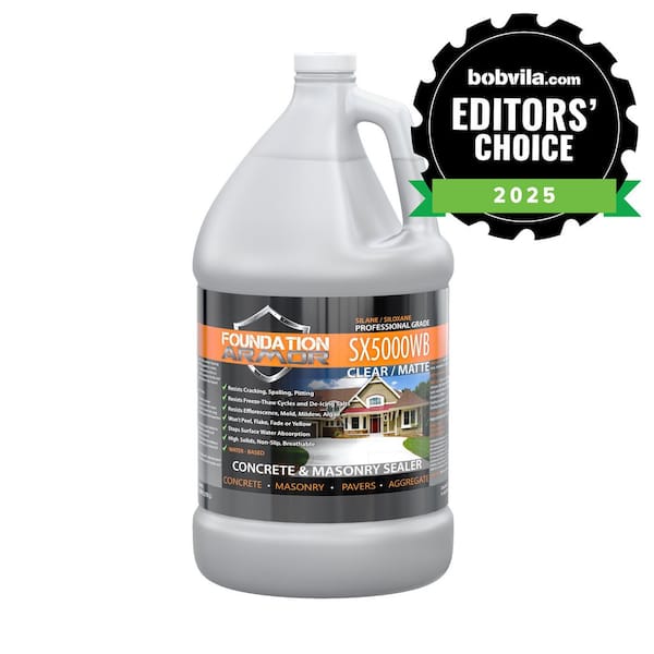 1 gal. Penetrating Water Based Silane Siloxane Concrete Sealer, Brick Sealer and Masonry Water Repellent