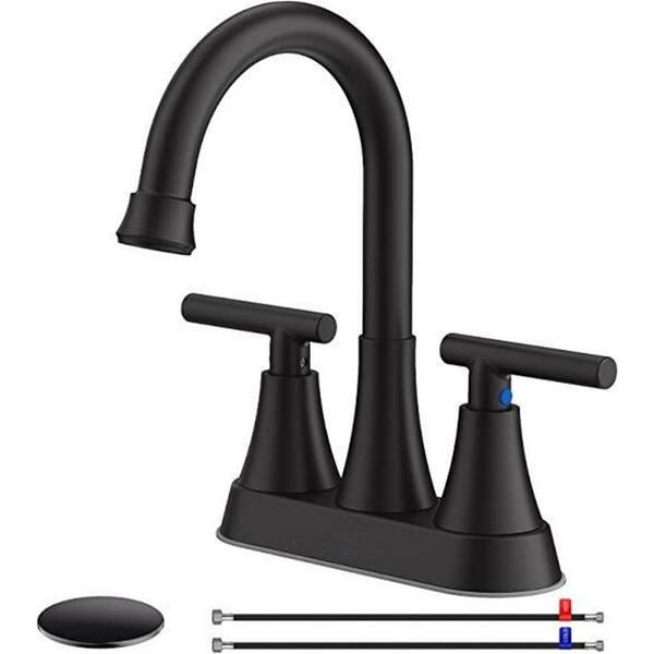 2-Pack Diatomite Faucet Mat For 3-Hole Bathroom Sinks - Black Splash Guard With Square Cutouts