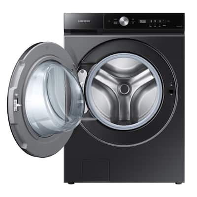 Bespoke 5.3 cu. ft. Ultra-Capacity Front Load Washer in Brushed Black with Super Speed Wash and AI Smart Dial