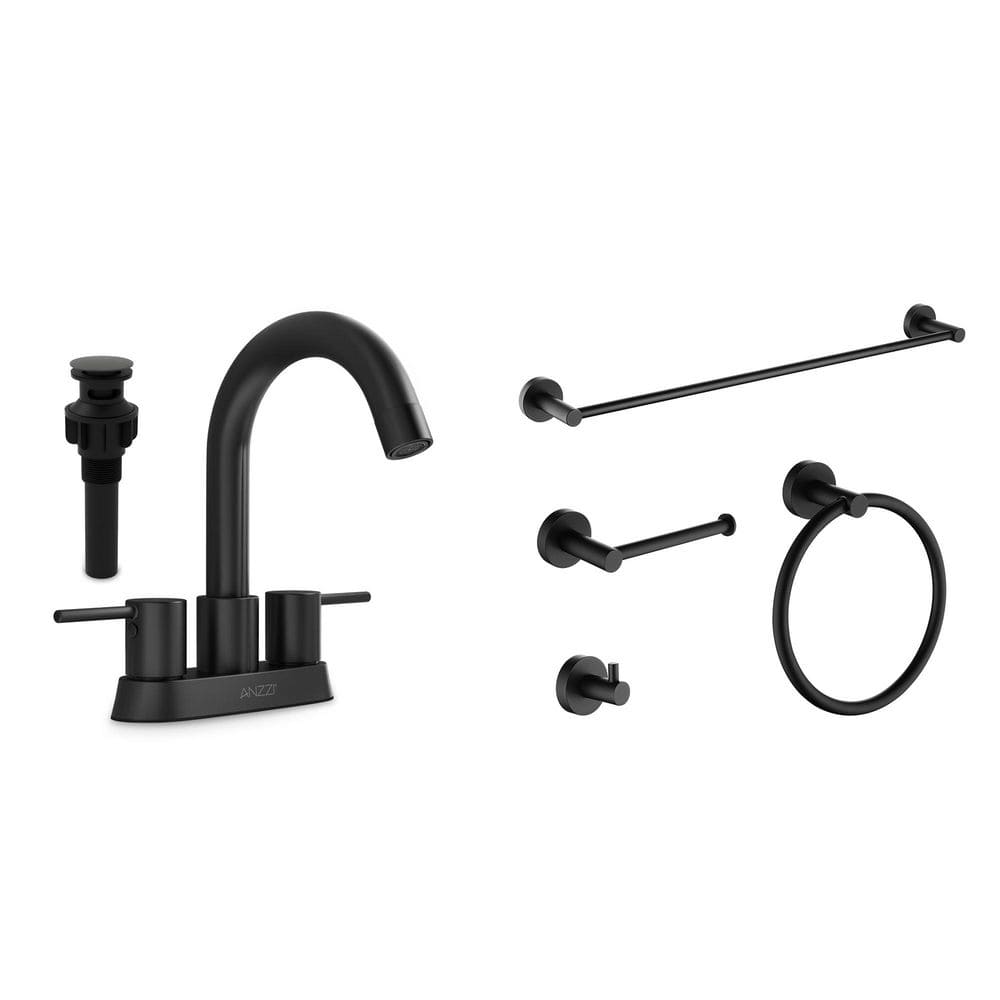 ANZZI Remnants 4 in. Centerset 2-Handle High-Arc Bathroom Faucet