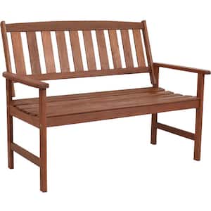 Meranti Wood 2-Seat Outdoor Bench