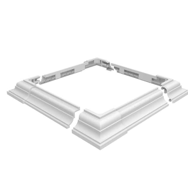 Veranda 4 in. to 6 in. White Vinyl Adjustable Base Trim