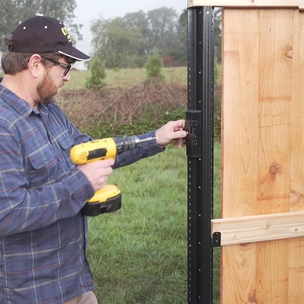 LIFETIME STEEL POST 7 in. x 6 in. x 2 in. LTP Hinge/Latch Gate Adapter Kit