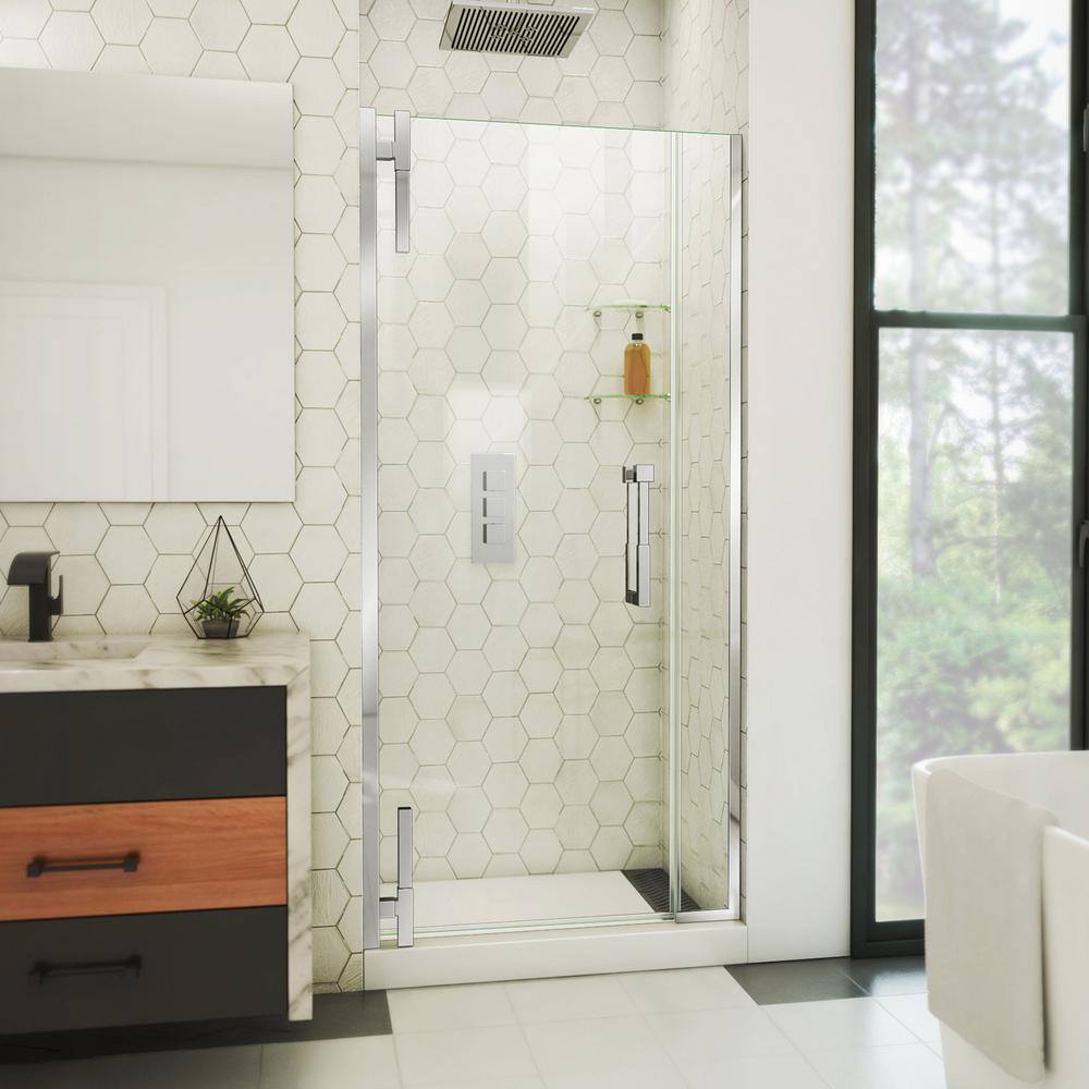 Ascend 72" Frameless Chrome Pivot Shower Door