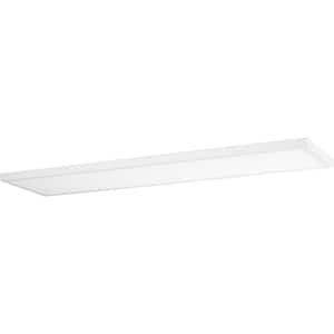 Everlume 1-Light Satin White Modern LED Linear Panel Light Flush Mount