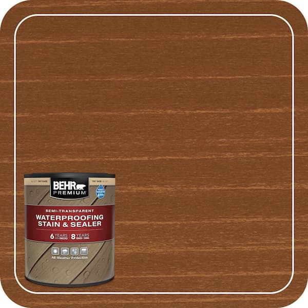 1 qt. #ST-122 Redwood Naturaltone Semi-Transparent Waterproofing Exterior Wood Stain and Sealer