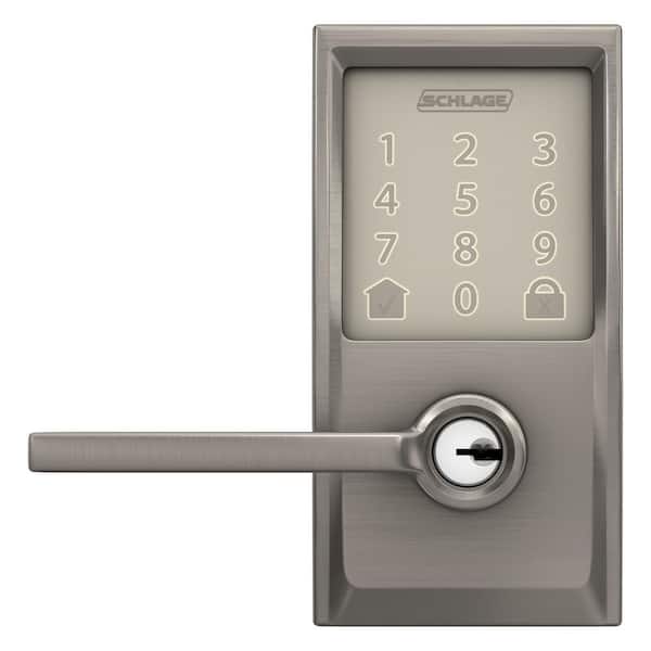Schlage FE789WB CAM 619 Acc Encode WiFi Accent - Cerradura inteligente,  cerradura de puerta con pantalla táctil de entrada sin llave con borde