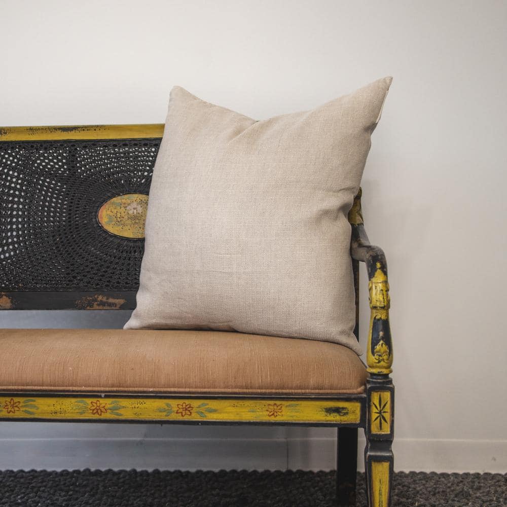 24 in. x 24 in. Natural- 55% Linen 45% Cotton Dec. Pillow