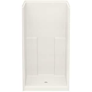 Everyday Smooth Tile 42 in. x 42 in. x 76 in. 1-Piece Shower Stall with Center Drain in Biscuit