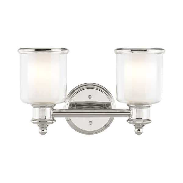 Livex Lighting Middlebush 2 Light Polished Nickel Bath Vanity