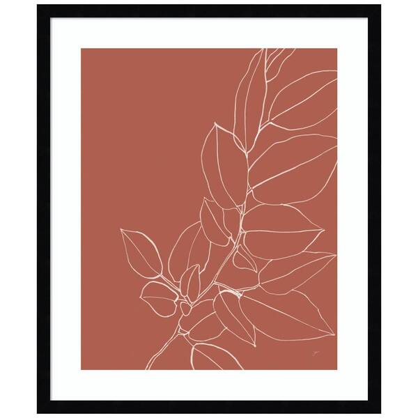 Amanti Art "Warm Magnolia Branch II" by Karyn Panganiban 1 Piece Wood Framed Giclee Nature Art Print 25-in. x 21-in.
