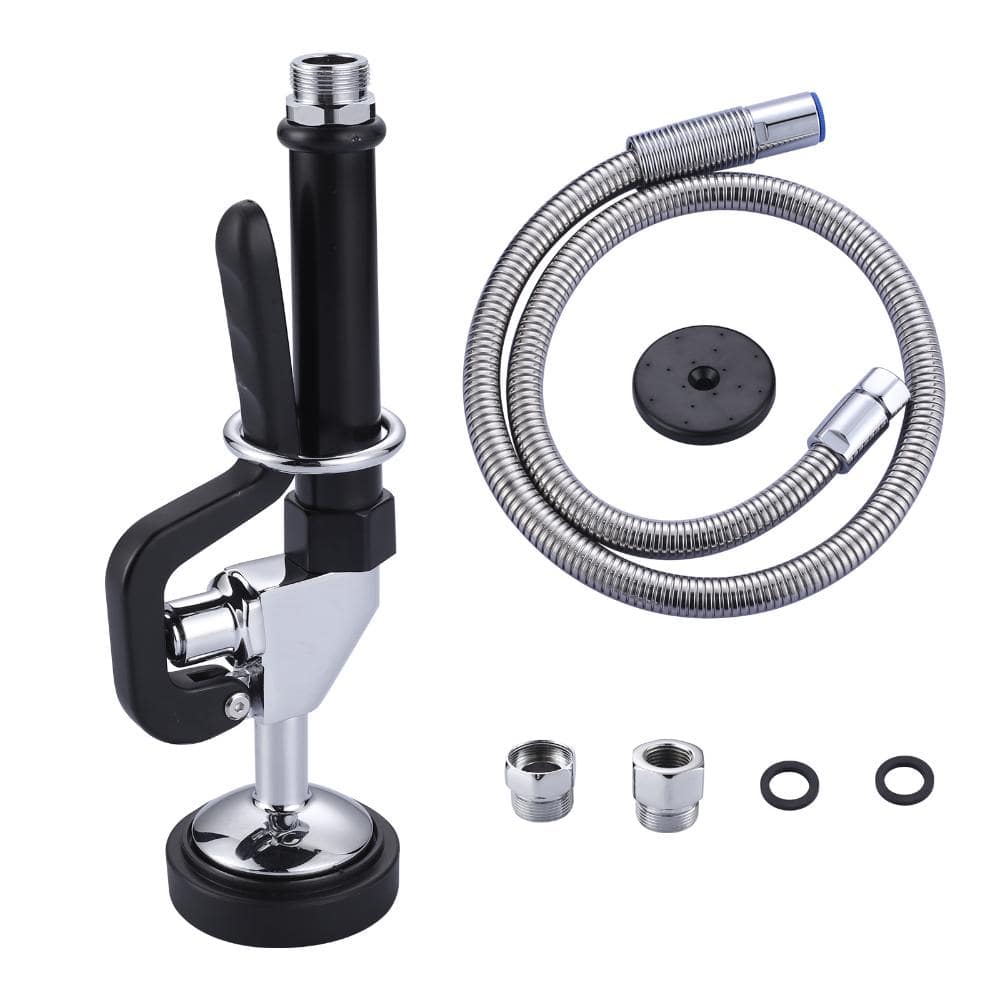 "Pre Rinse Sprayer Valve with 38"" Stainless Steel Hose for Commercial Kitchen Faucet in Chrome and Black" price history on PriceWatchPro